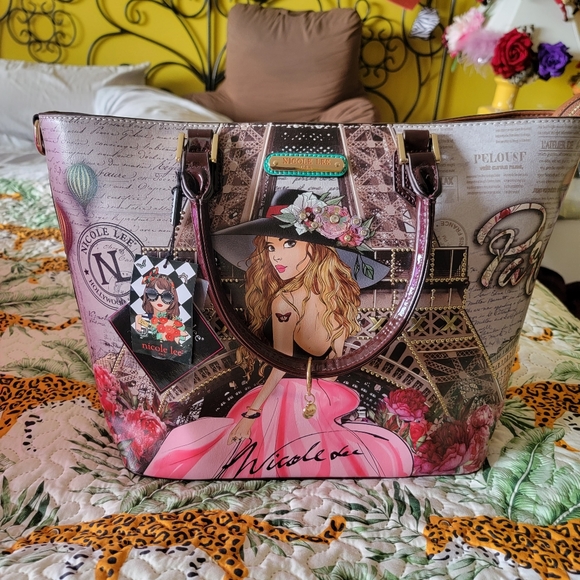 Nicole Lee Vivian Dreams Paris Shopper Tote Handbag.  NWT - Picture 7 of 11